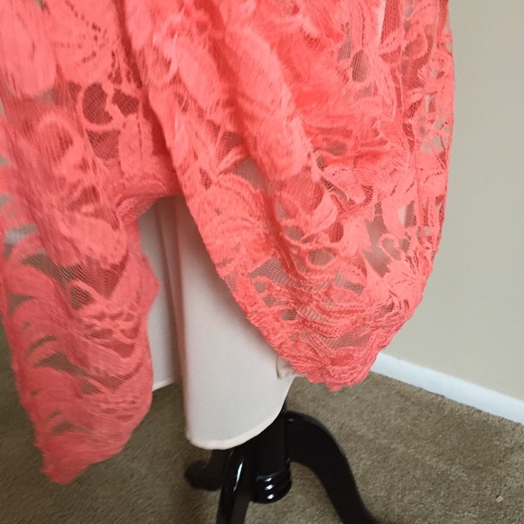 4/$25 J. Taylor Coral lace fit & flair dress 14 - Picture 6 of 8